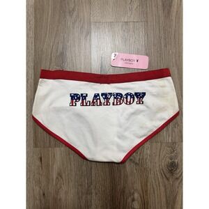 Y2K Vintage Playboy Bunny Head USA Flag Briefs Underwear Size L